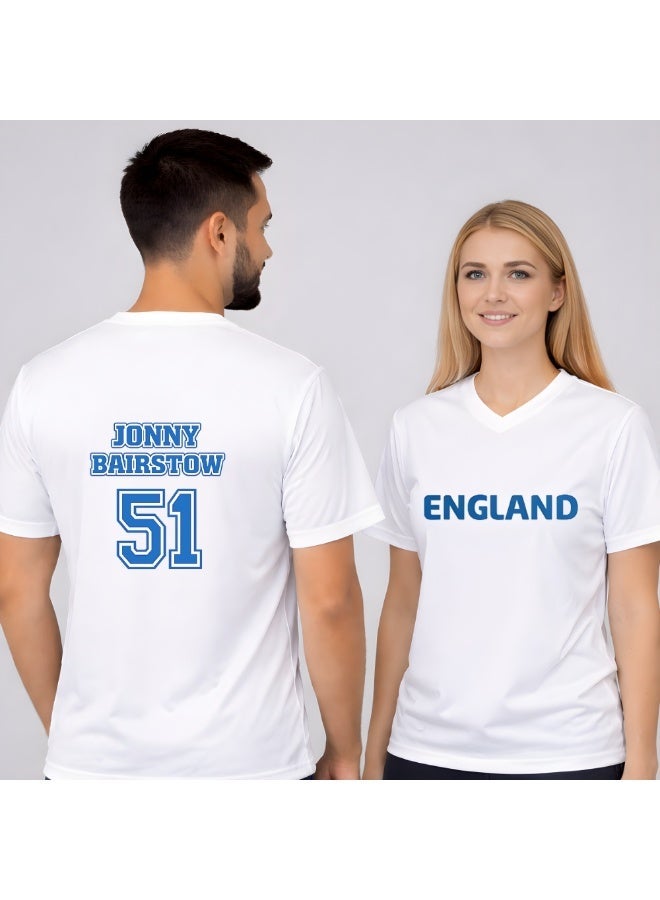 PRINTSHOP4ME England Unisex Sports Dry-Fit Jersey - Perfect for England Sports Fans - Comfortable and Stylish England Jersey for Adults - Image 3